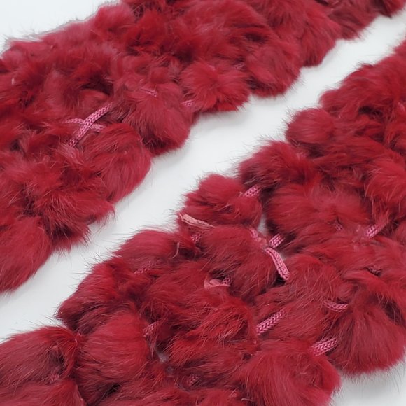 Cejon Rabbit Fur Pom-Pom Scarf - NWT - Picture 15 of 15